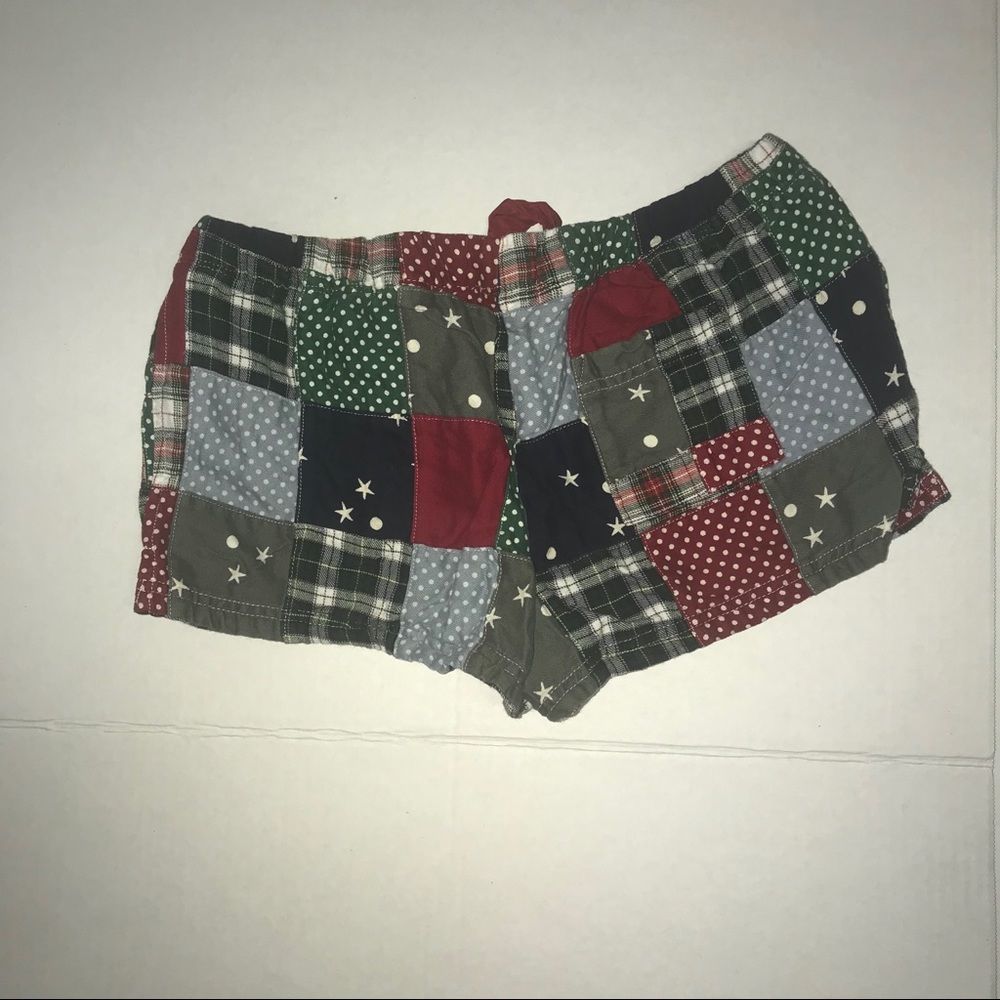 Aerie Patchwork Pajama Shorts Size Small - Picture 2 of 5
